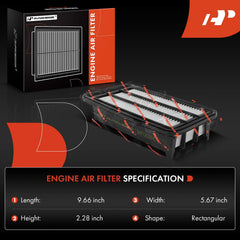 A-Premium cabin air filter front view with activated carbon for odor control.