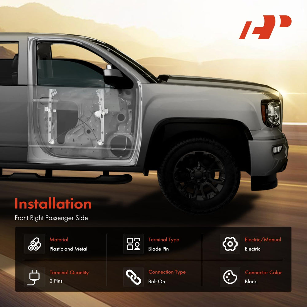 A-Premium front-right regulator label for Cadillac Escalade compatibility