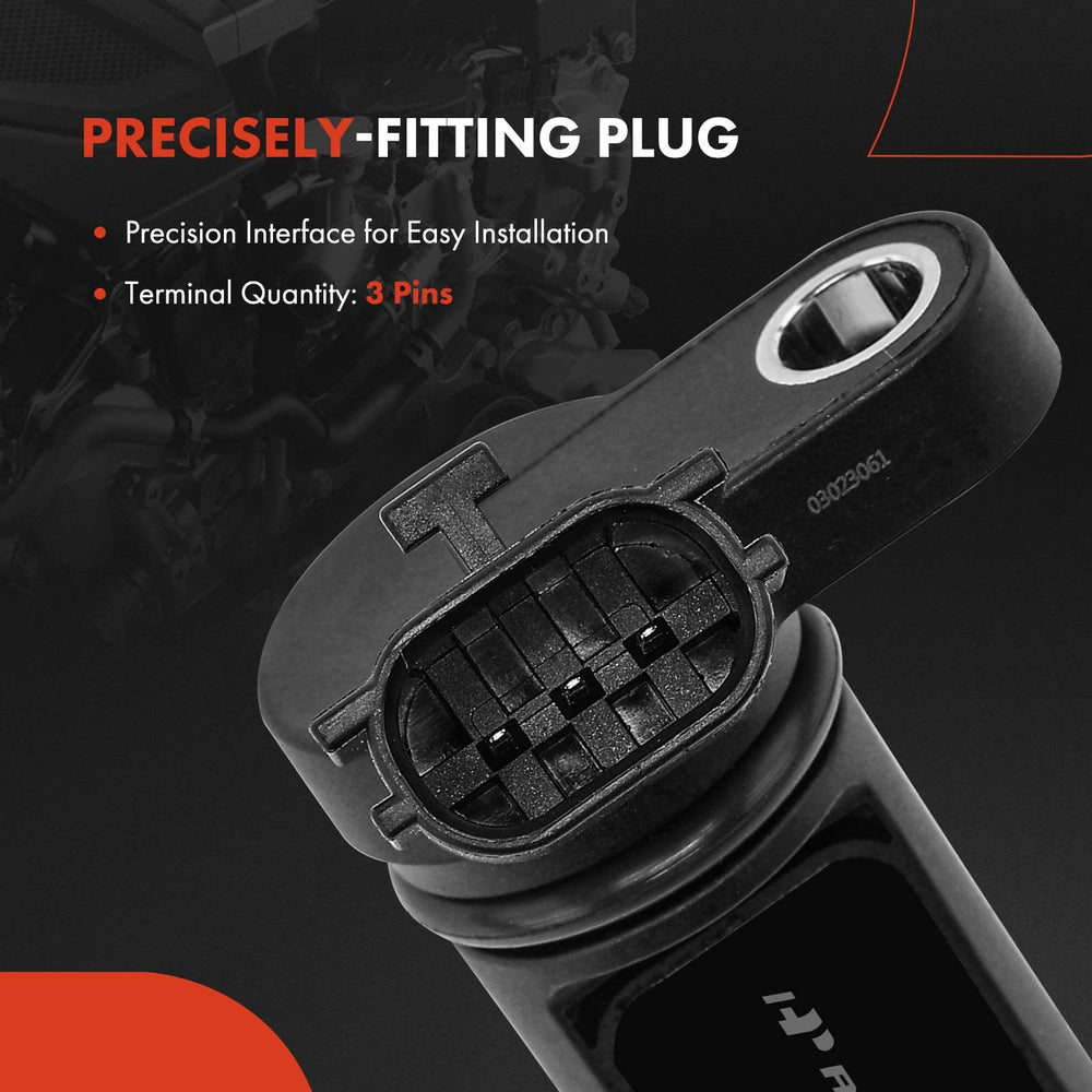 A-Premium camshaft sensor 3-pin terminal visible for inspection.