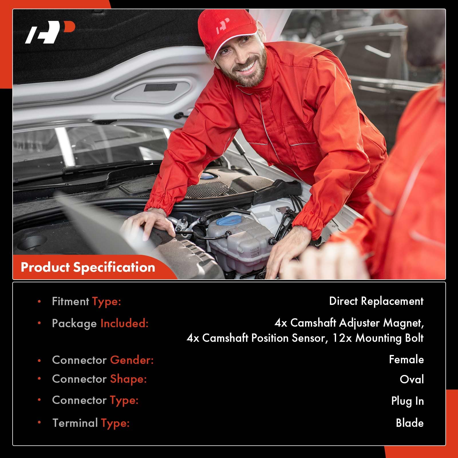 A-Premium camshaft sensor kit exhaust close-up for reliable valve timing.