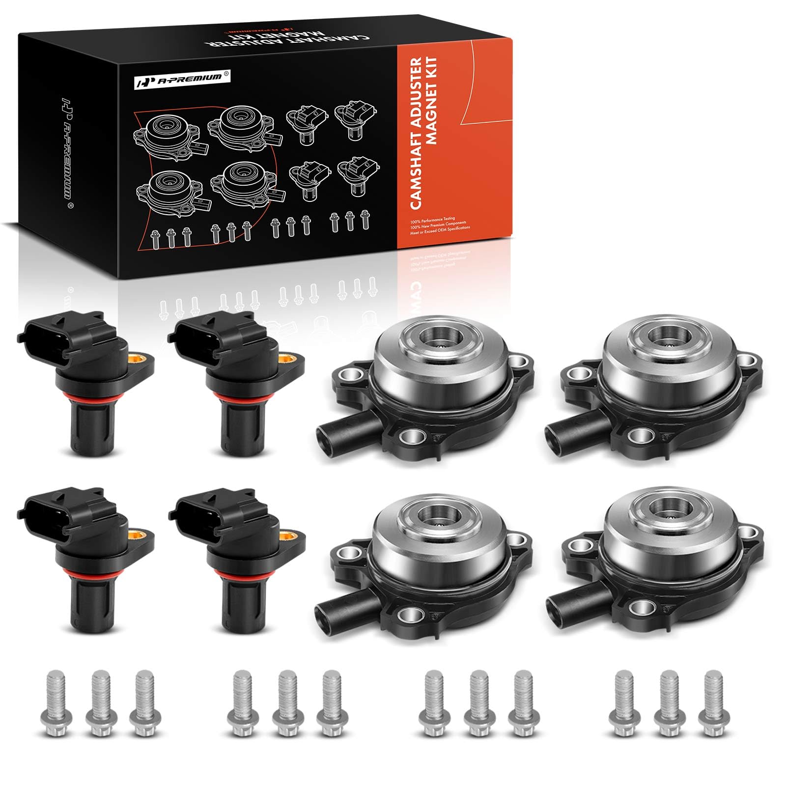A-Premium camshaft sensor kit intake close-up for precise timing in Mercedes engines.