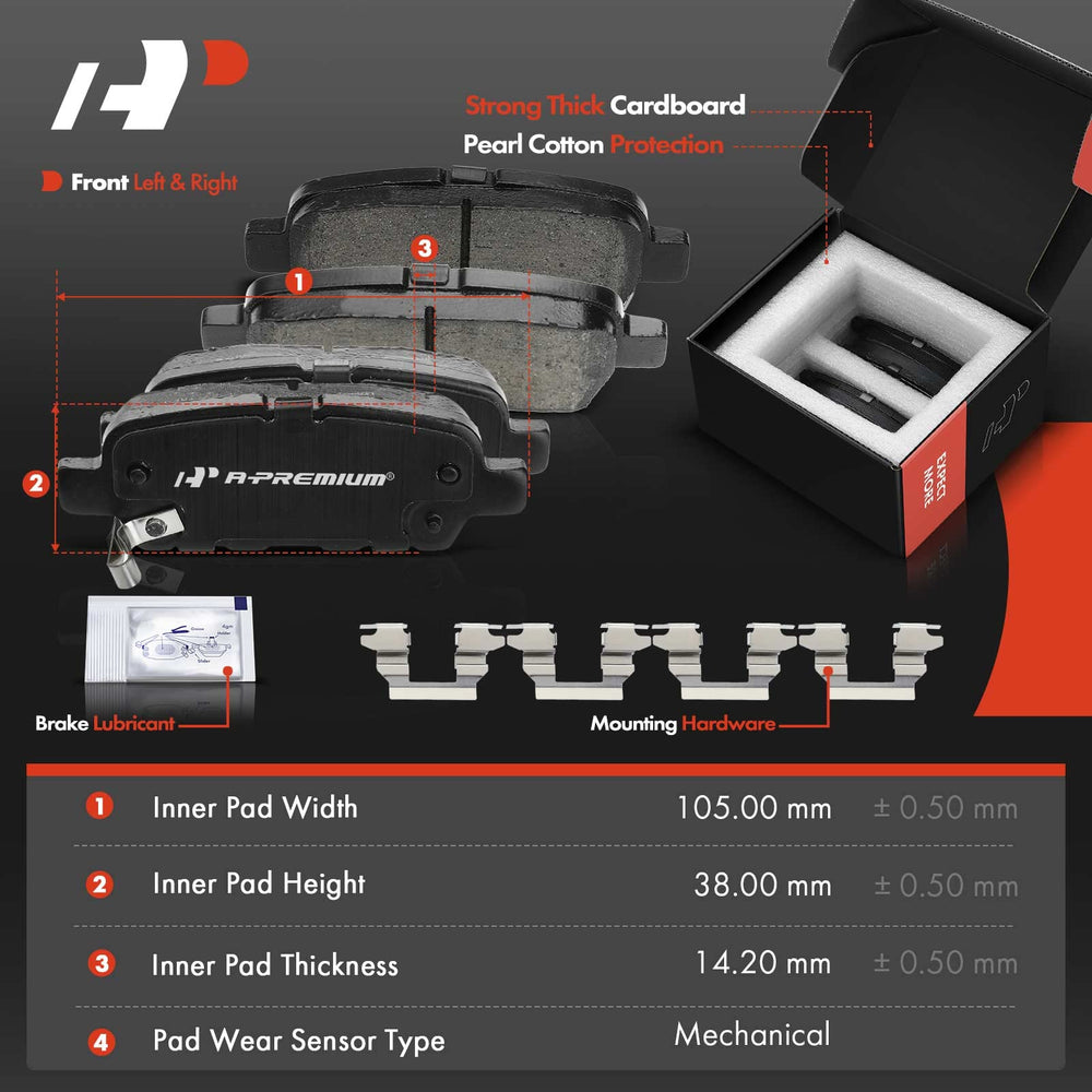 A-Premium ceramic brake pads kit for smooth stops