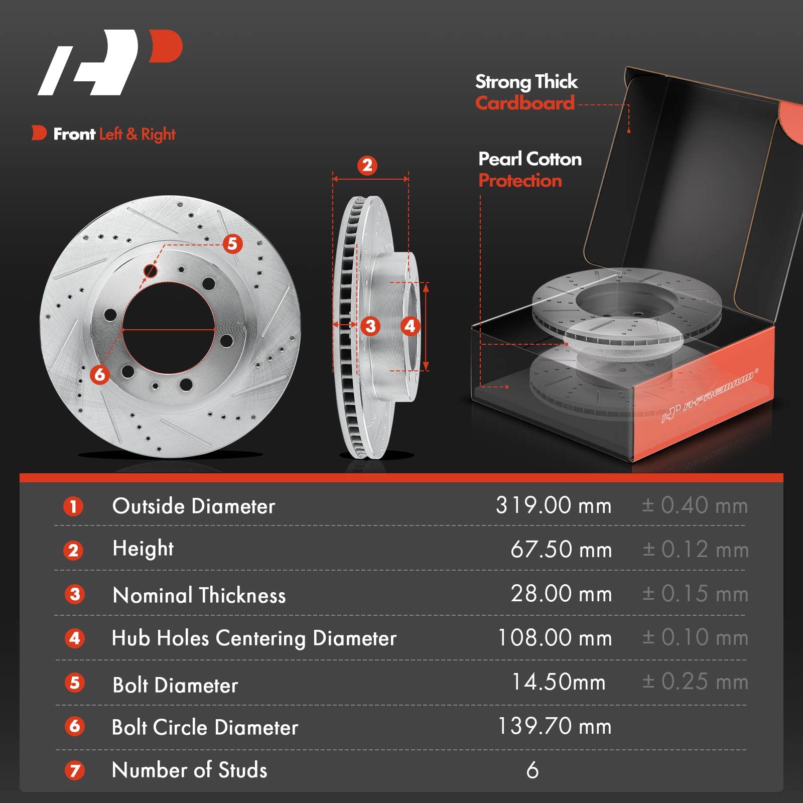 A-Premium ceramic brake pads P-976 reduce dust and promote consistent braking