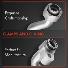 A-Premium suction hose end toward evaporator for efficient HVAC performance