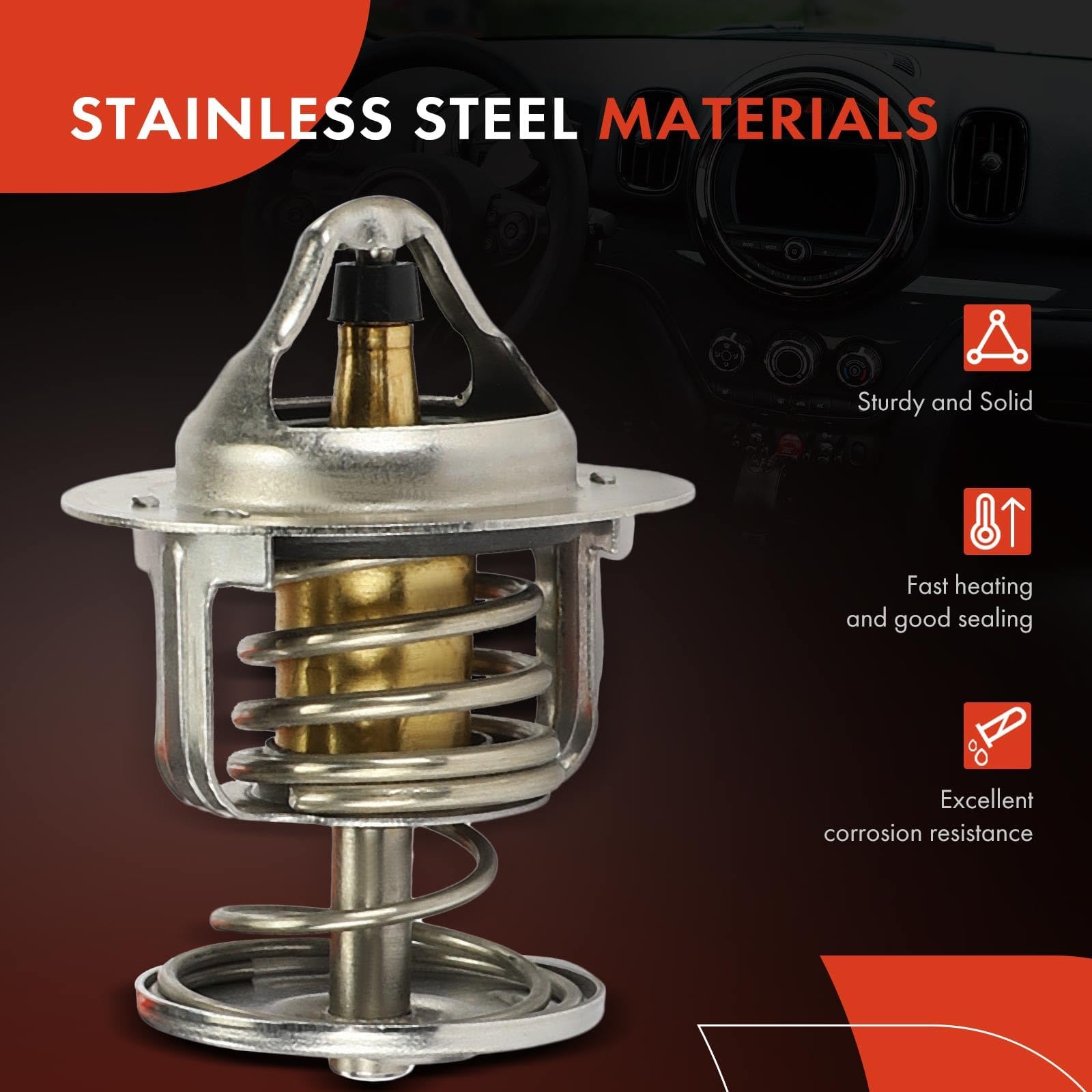 A-Premium thermostat housing in Hummer H2 engine bay, rugged fit