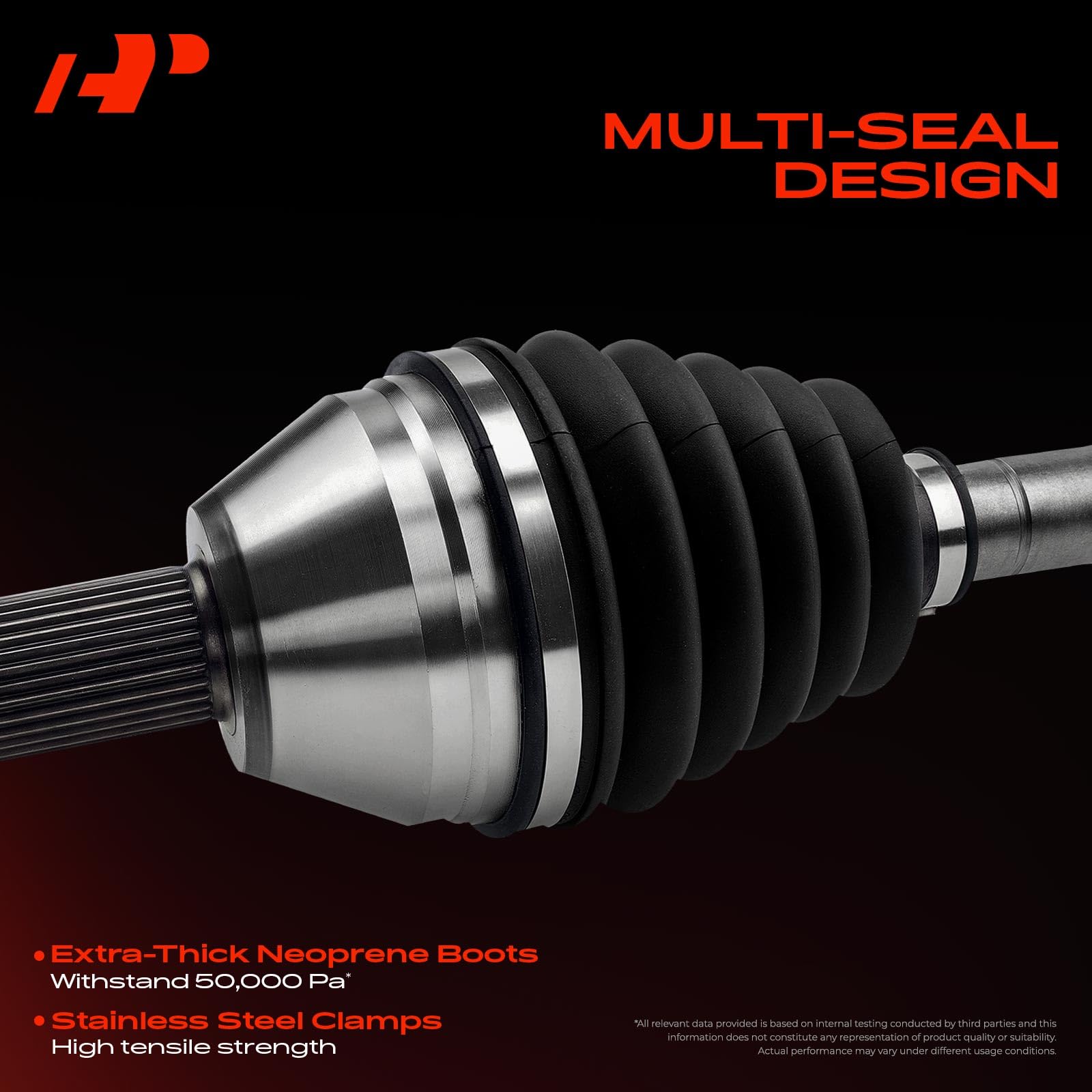 A-Premium CV axle front-right input shaft spline count 27 detail.