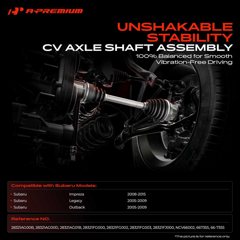A-Premium CV axle front right Subaru Impreza 2008-2015 enhances steering smoothness