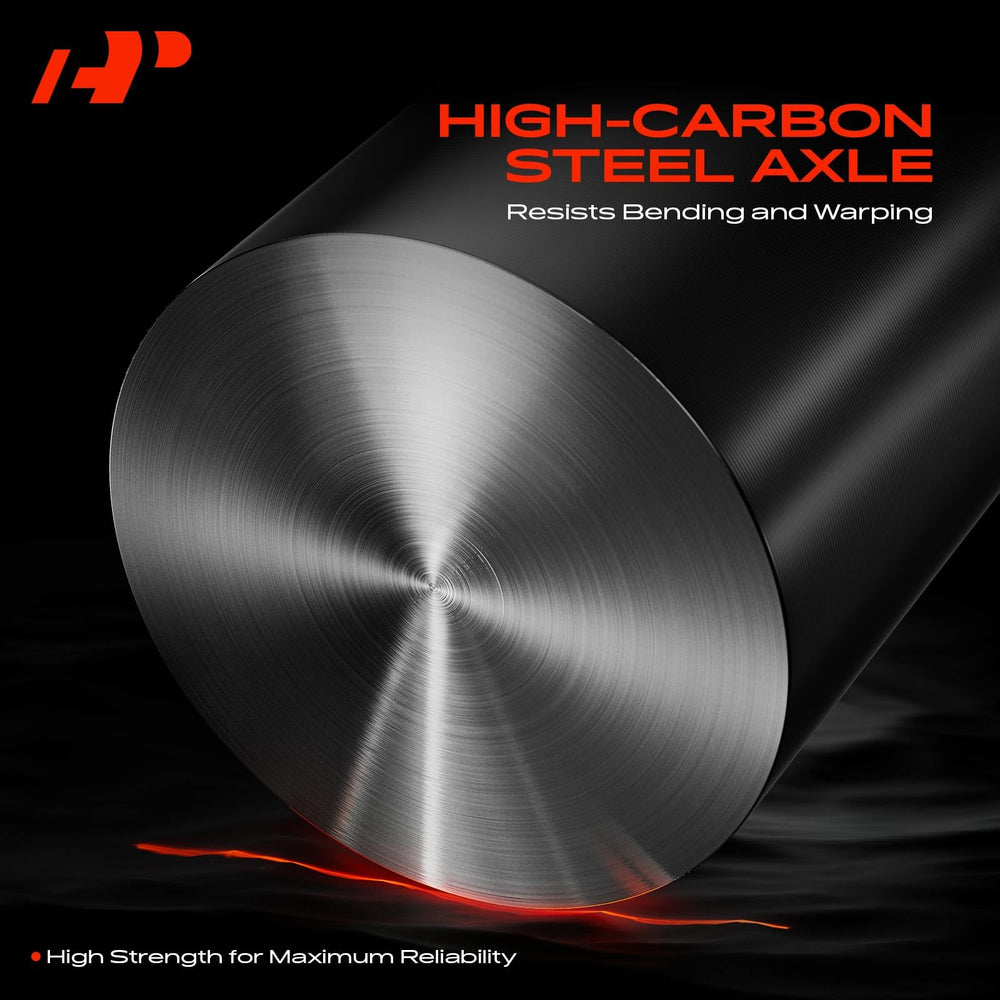 A-Premium CV axle front view close-up highlights robust spline engagement