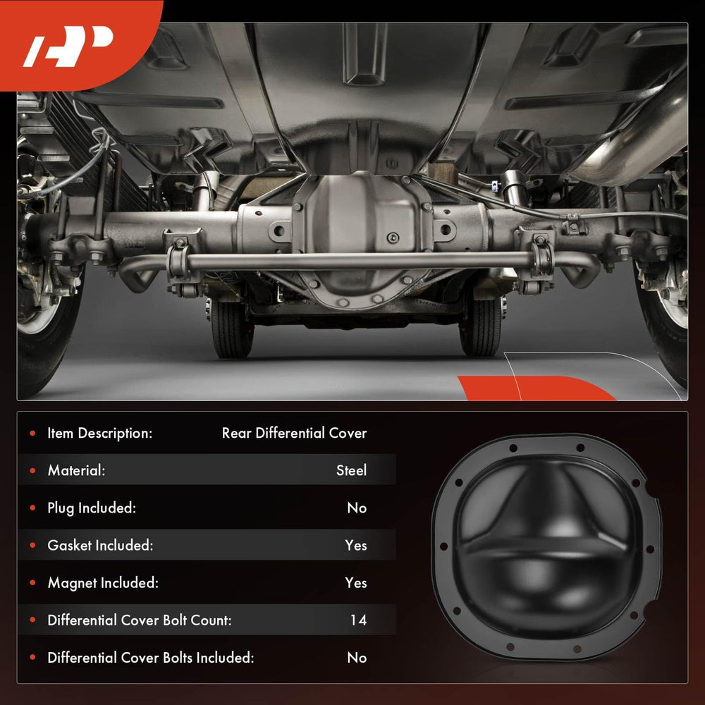 APremium differential cover with gasket included for tight sealing.