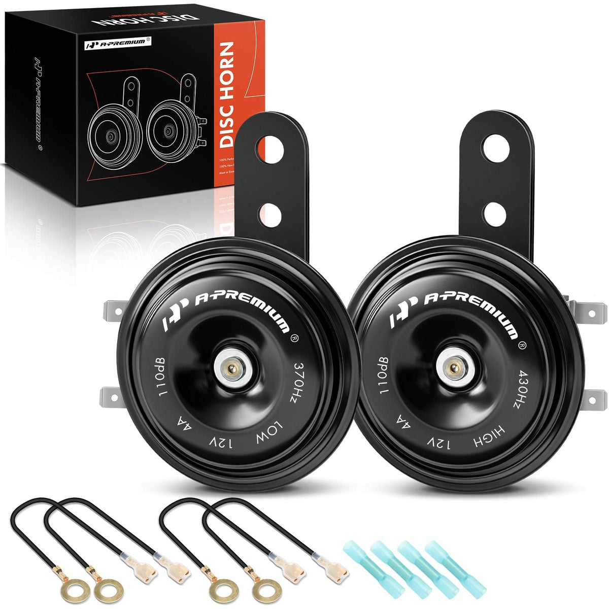 A-Premium disc horn 76mm front view with crisp dual-tone signal for safer driving