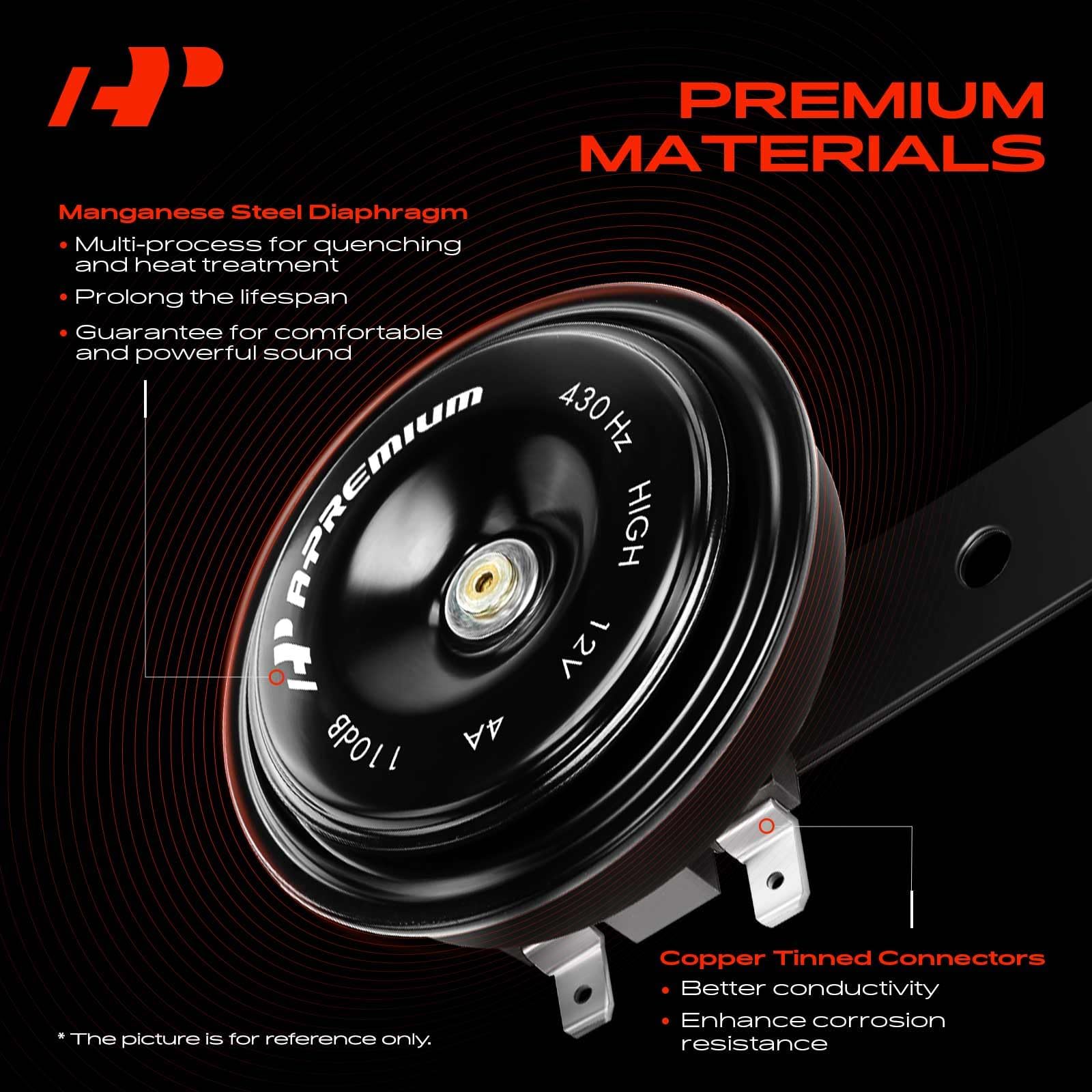 A-Premium disc horn installation on a vehicle demonstrates quick, secure mounting.