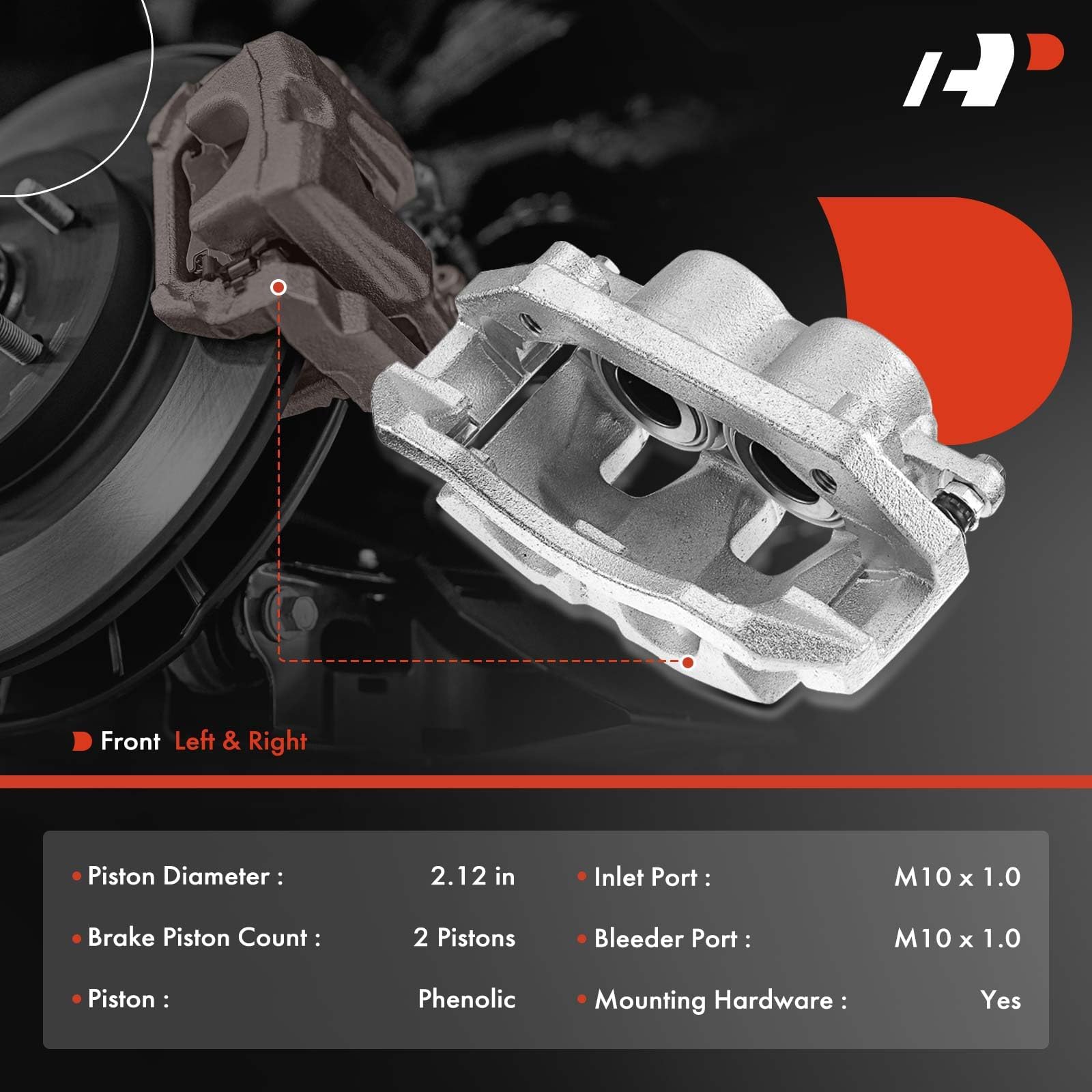 A-Premium caliper for Dodge Durango front fitment enhances replacement accuracy.