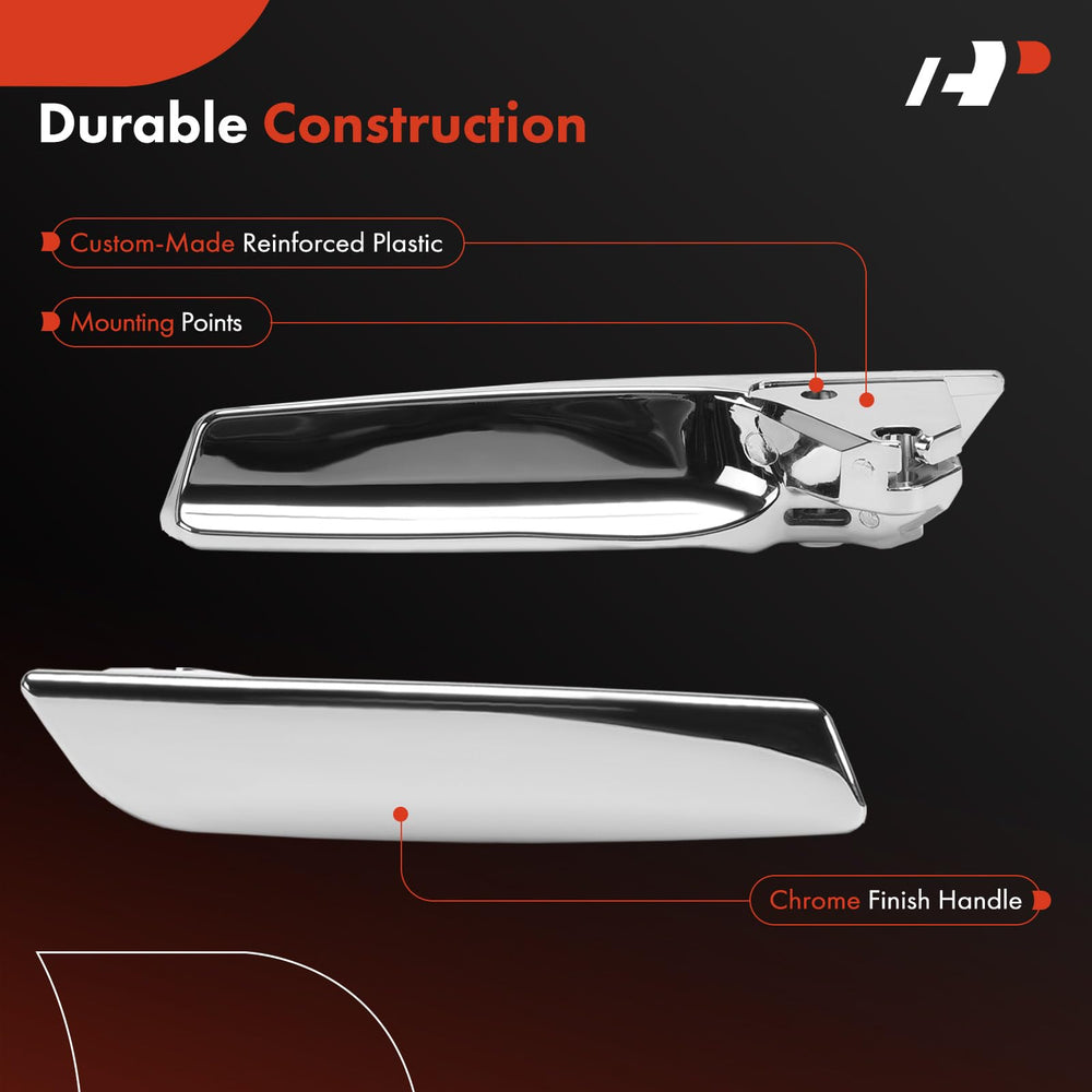 APremium four-piece door handle levers kit, front and rear, chrome finish