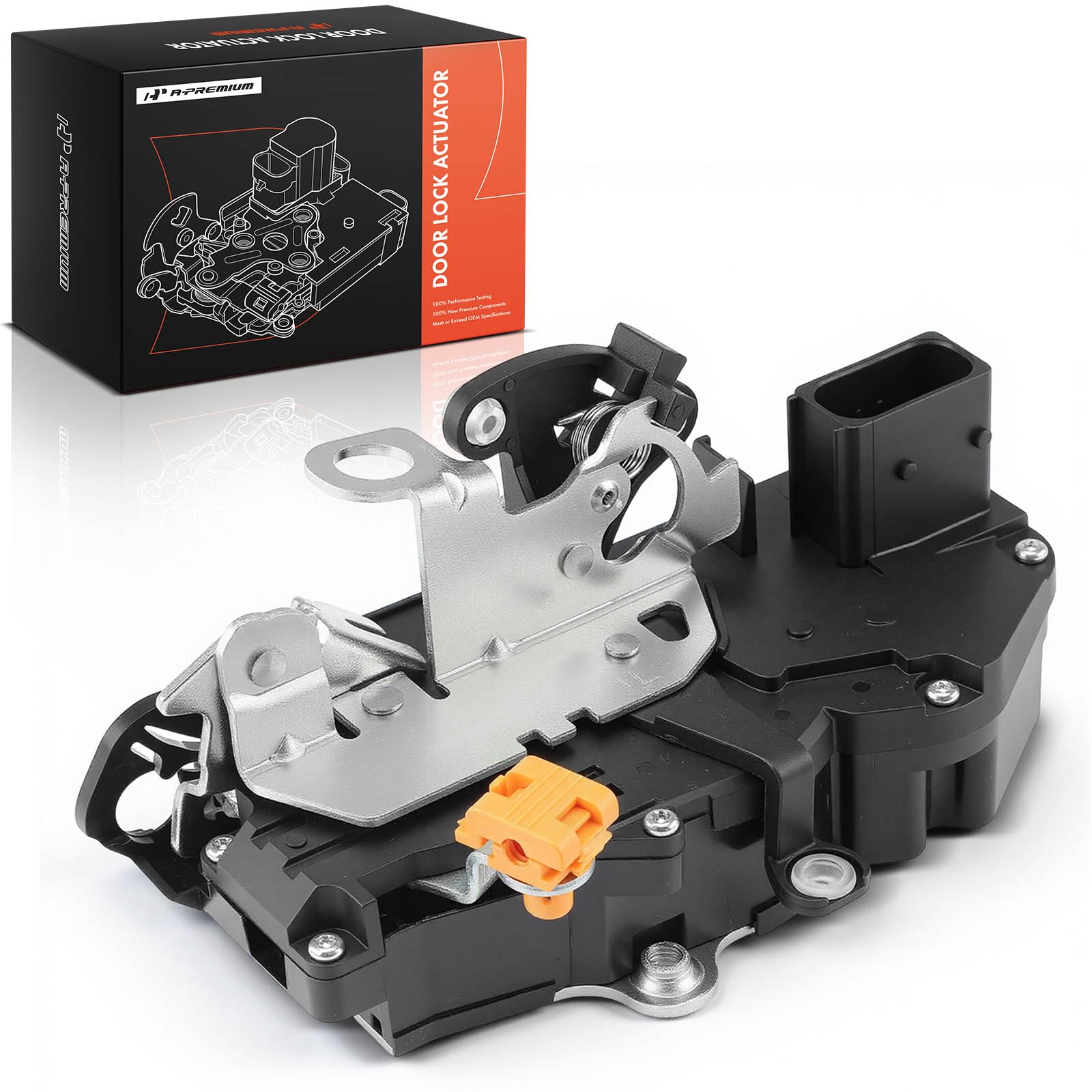 A-Premium front left door latch actuator close-up showing durable construction for reliable operation.