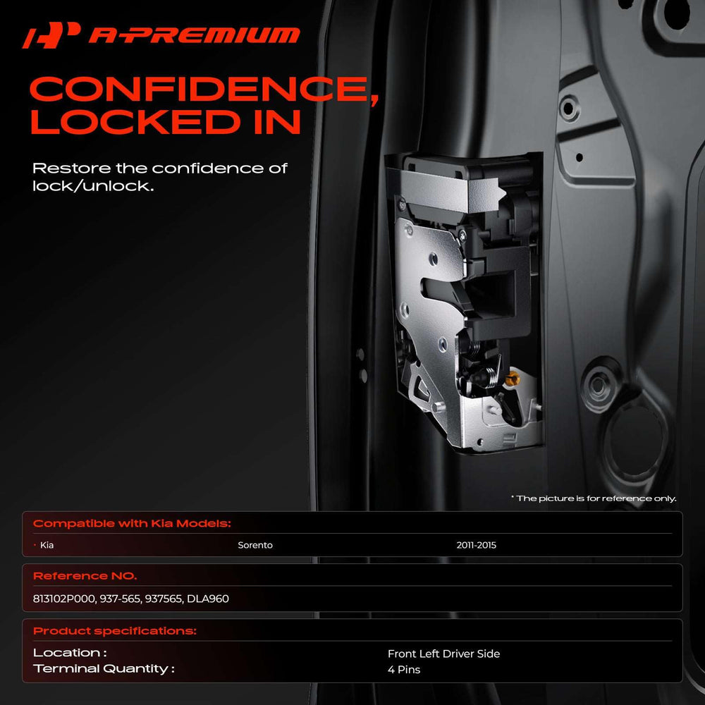 A-Premium front-left actuator with 7-pin connector for Sorento front door.