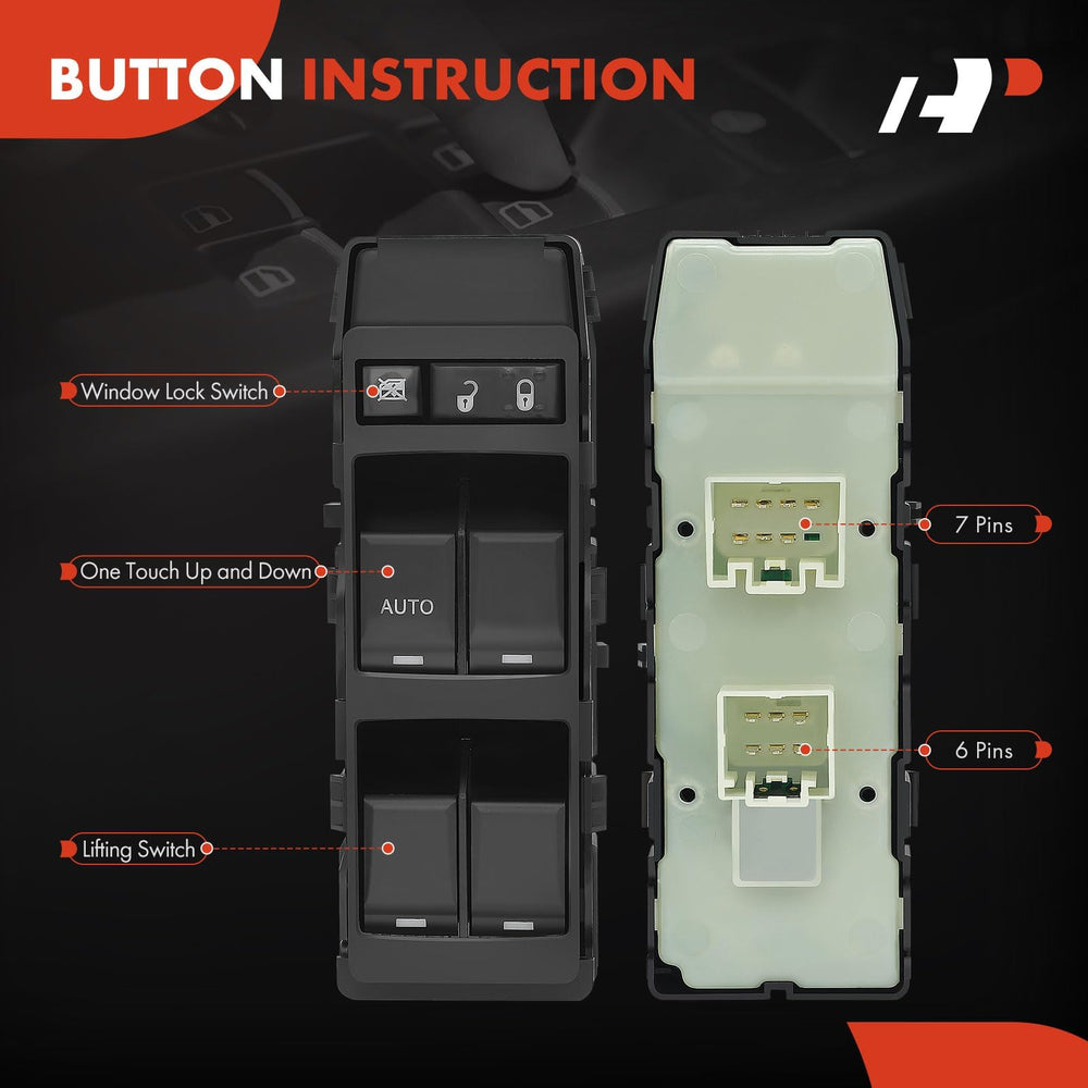 A-Premium driver-side auto up/down feature emphasized for convenience.