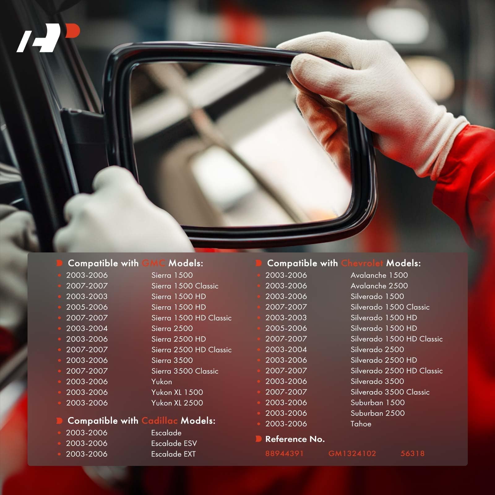 A-Premium driver side turn-signal mirror for enhanced signaling and safety.