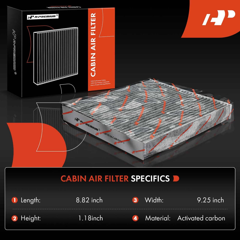 A-Premium engine air filter carbon-media close detail supports cleaner intake air.