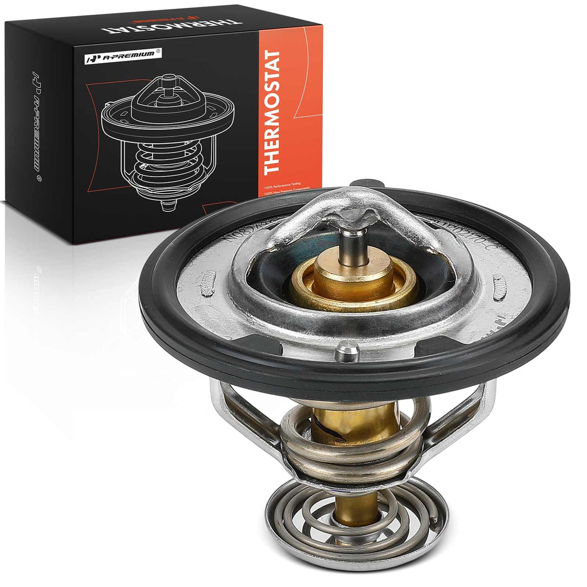 A-Premium engine coolant thermostat fitment chart shows broad compatibility for popular models