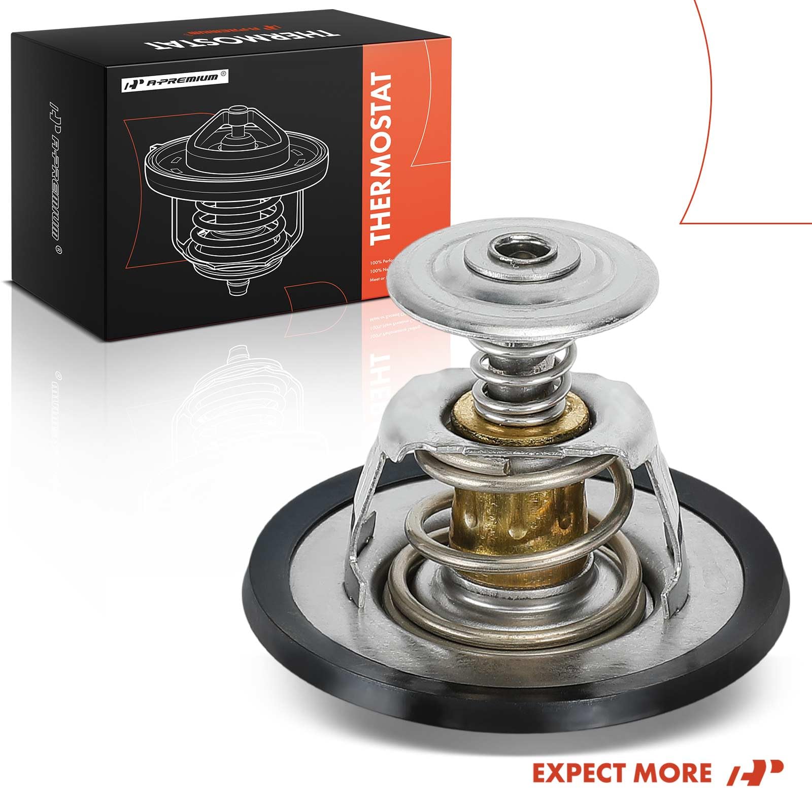 A-Premium thermostat installation view shows straightforward replacement on compatible vehicles.