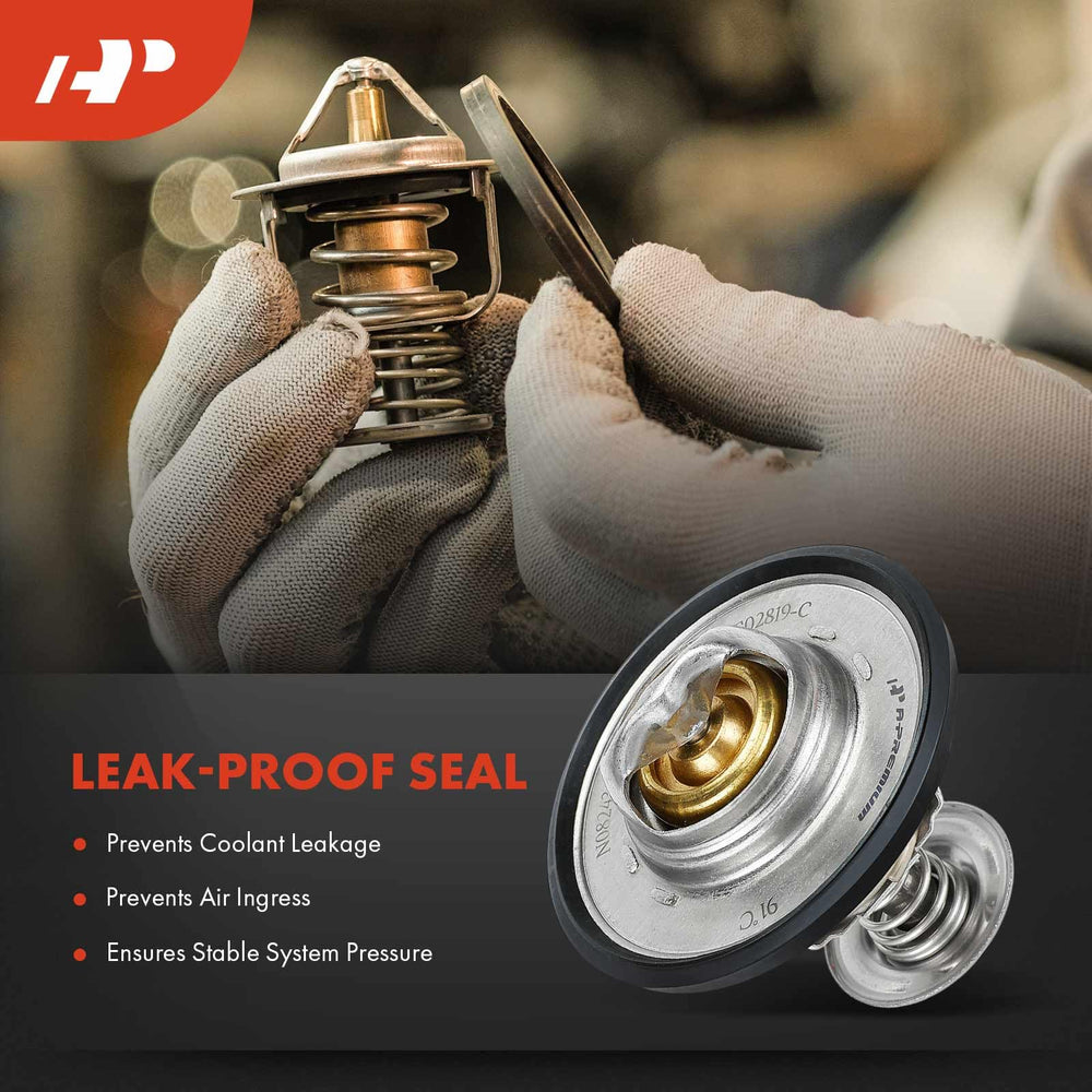 A-Premium thermostat with 91°C start-to-open rating for timely activation.
