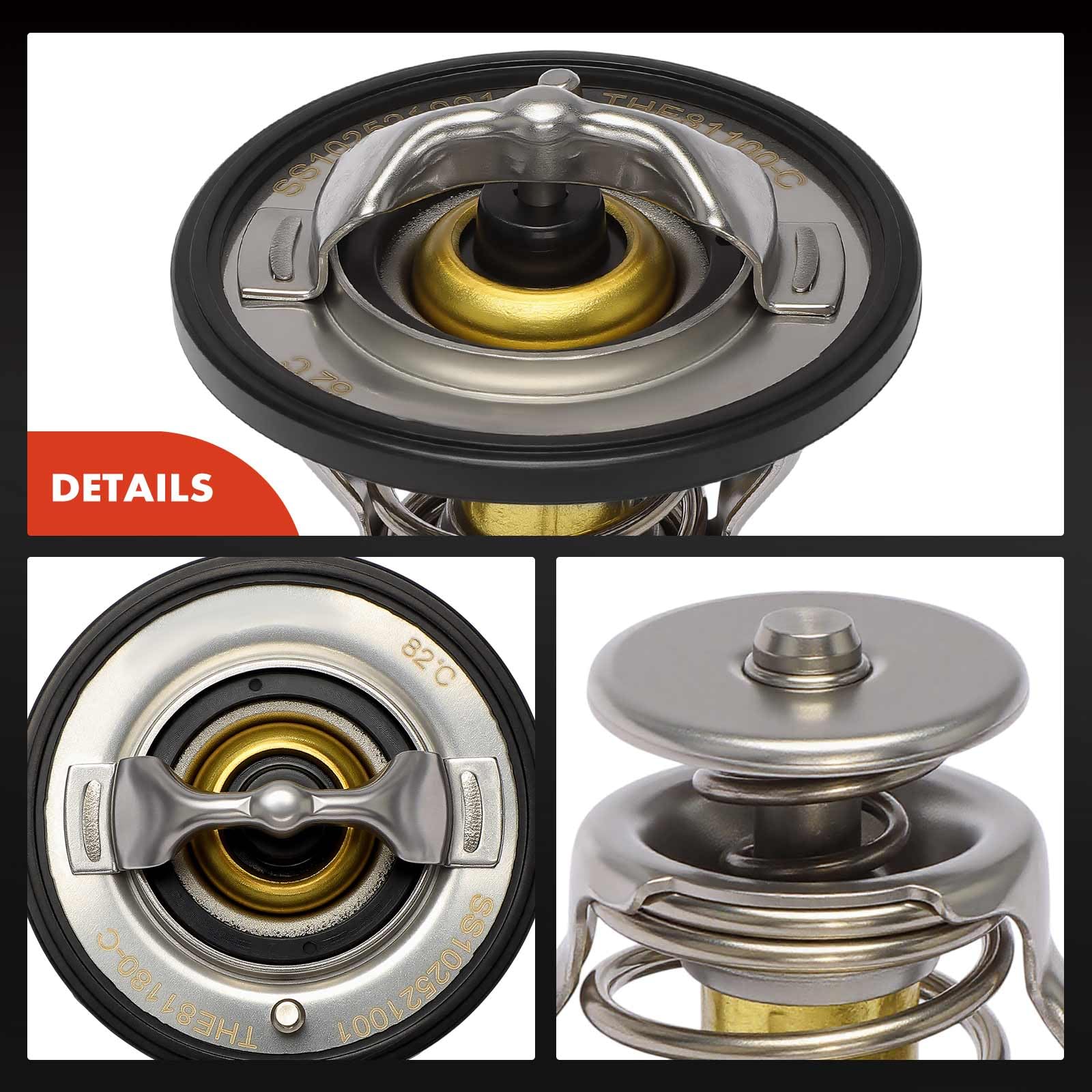 A-Premium thermostat temperature rating 82°C indicator for opening