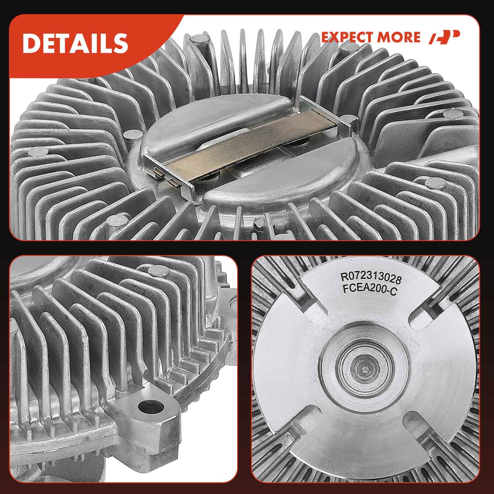 A-Premium steel construction engine cooling fan clutch emphasizes durability