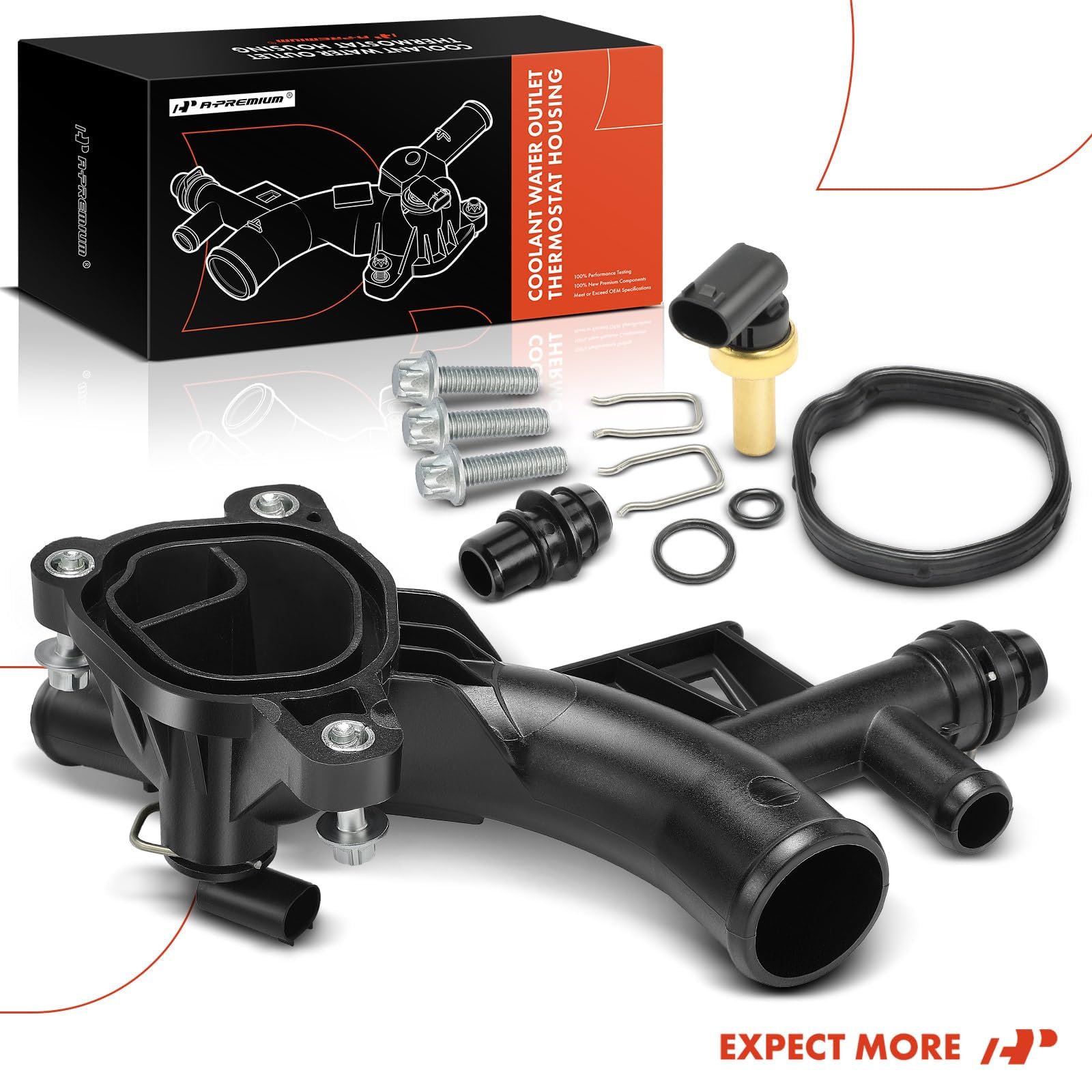 A-Premium thermostat housing assembly with sensor ready for installation