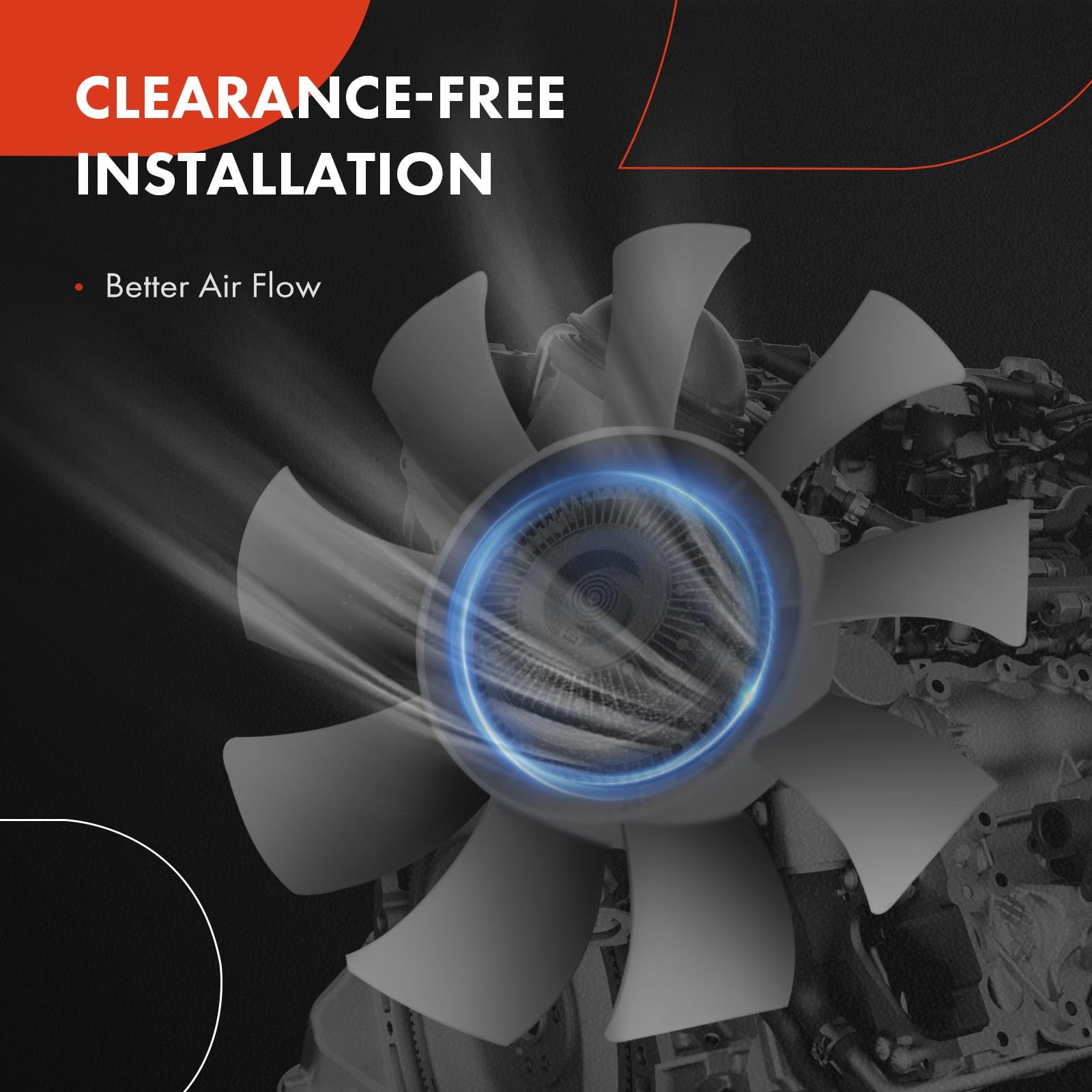 A-Premium engine fan blade packaging displayed with one-year warranty.