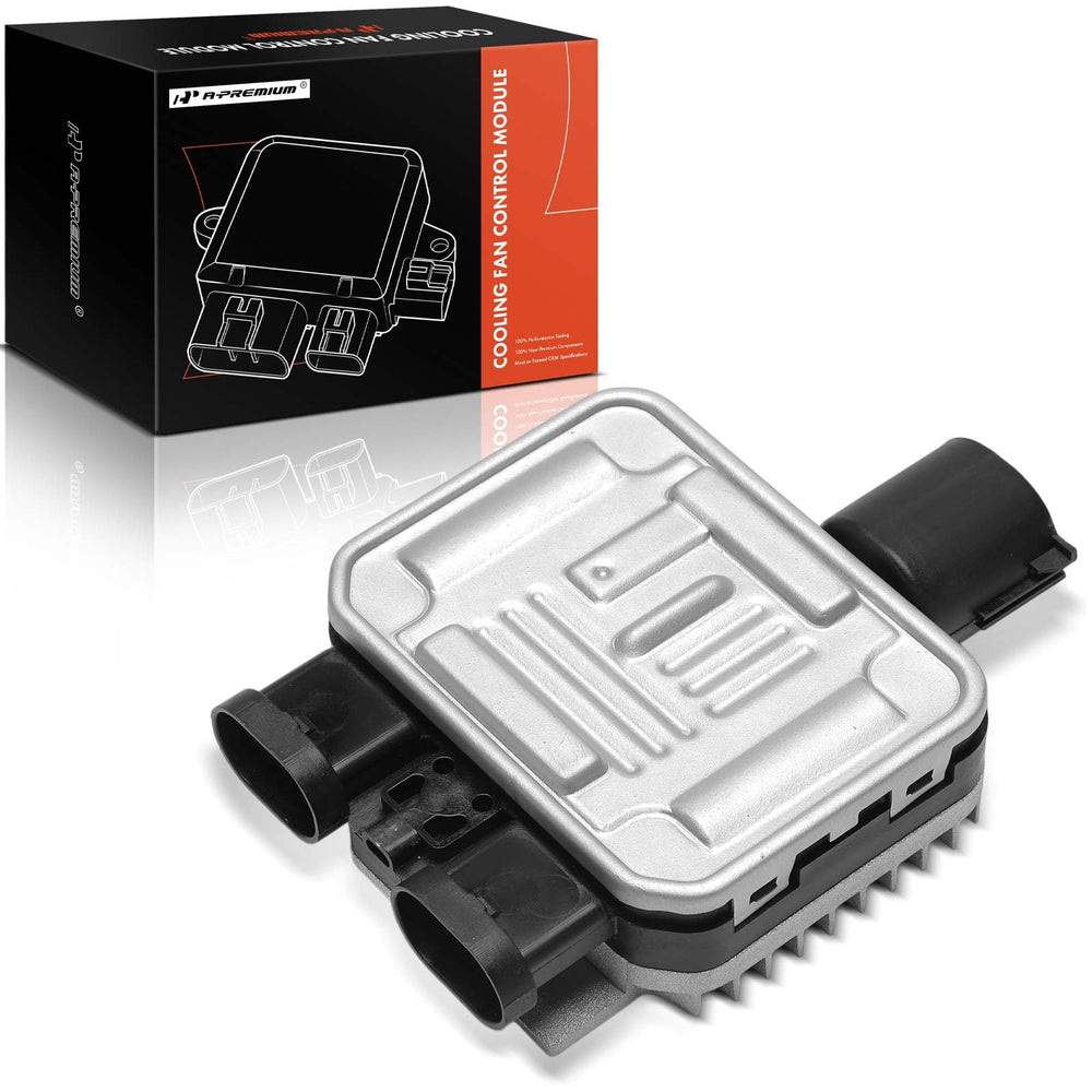 A-Premium engine radiator fan module front view; direct-fit design.