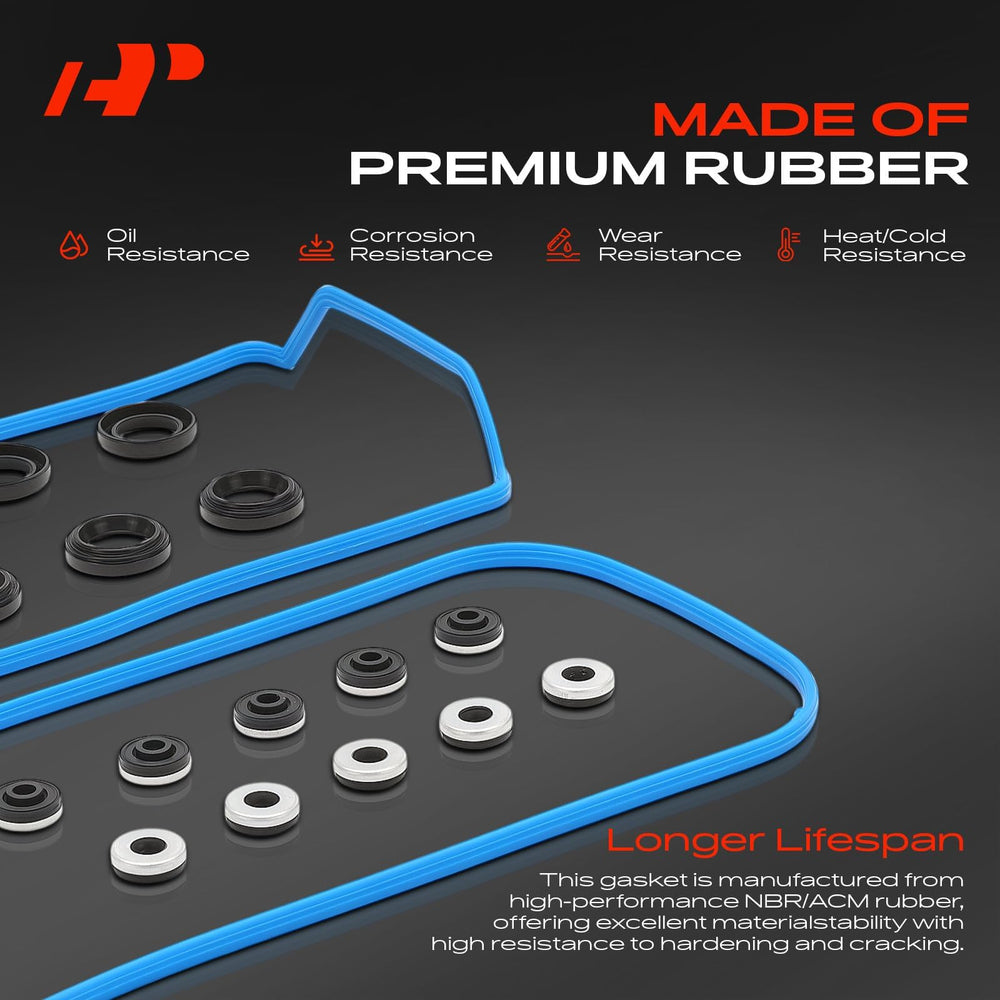 A-Premium valve cover gasket kit for Honda Crosstour left bank, helps prevent oil leaks.