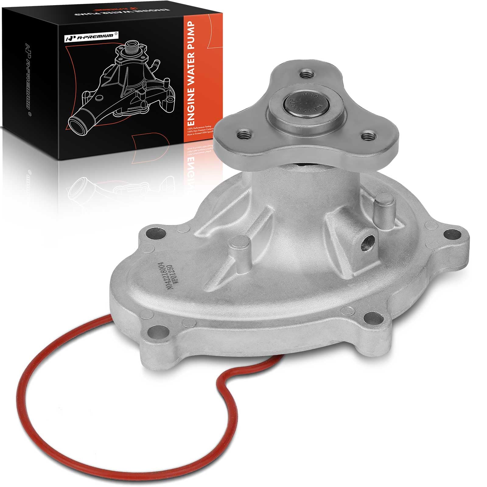 A-Premium engine water pump housing aluminum for durability and lightweight strength.
