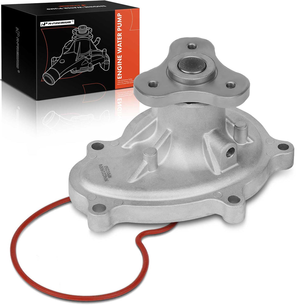 A-Premium engine water pump housing aluminum for durability and lightweight strength.