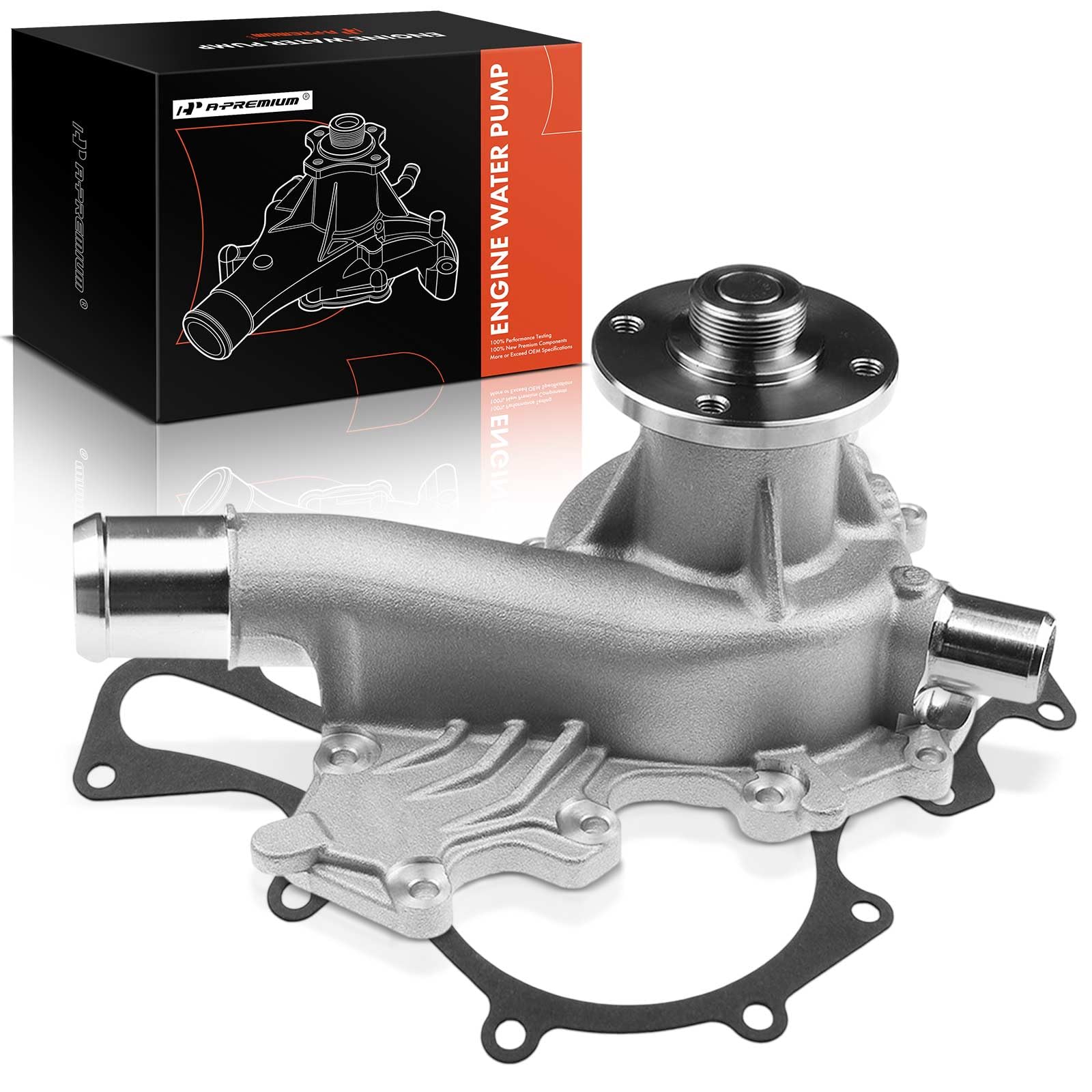 A-Premium engine water pump kit front view highlights robust construction for reliable cooling.