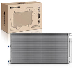 A-Premium F-150 condenser front view showing OEM-fit for Ford truck cooling.