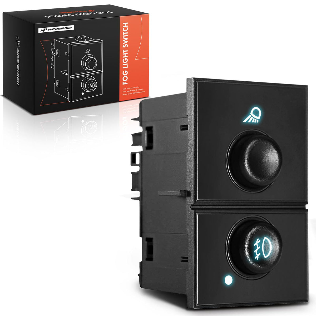 A-Premium fog light switch with blue indicator for Silverado visibility and style