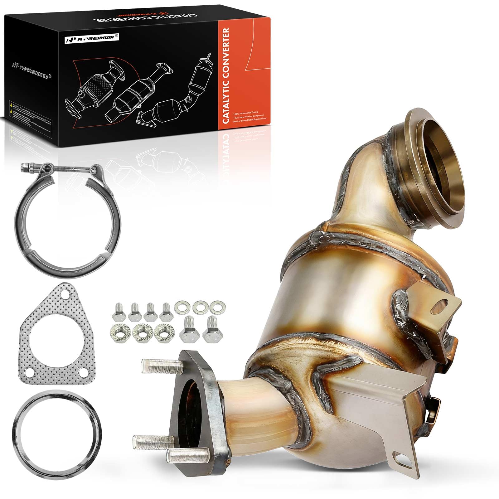 A-Premium front catalytic converter for Chevy Cruze 2011-2016 supports federal emissions compliance.
