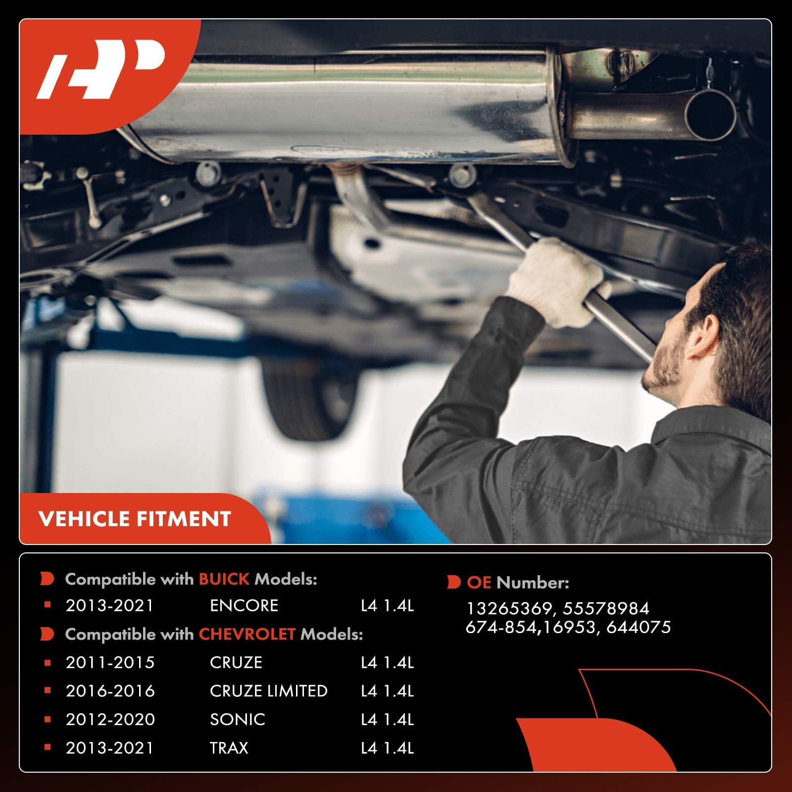 A-Premium front catalytic converter for Chevy Cruze Limited 2016 ensures a precise fit.