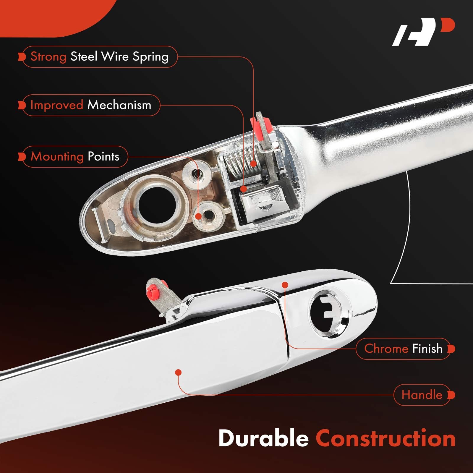 A-Premium chrome driver door handle for Pontiac G5, reliable replacement