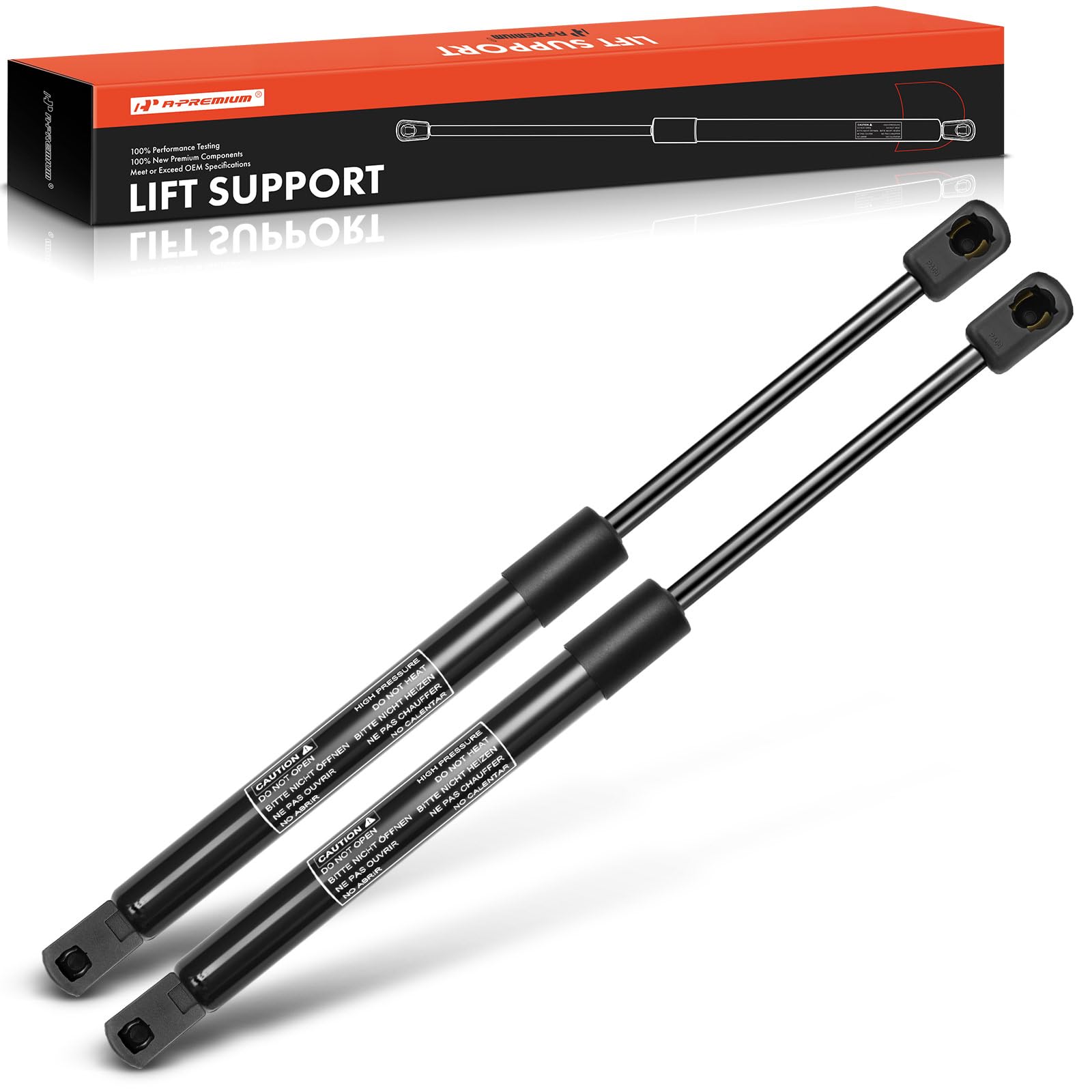 A-Premium front hood lift left provides balanced support for smooth lifting.