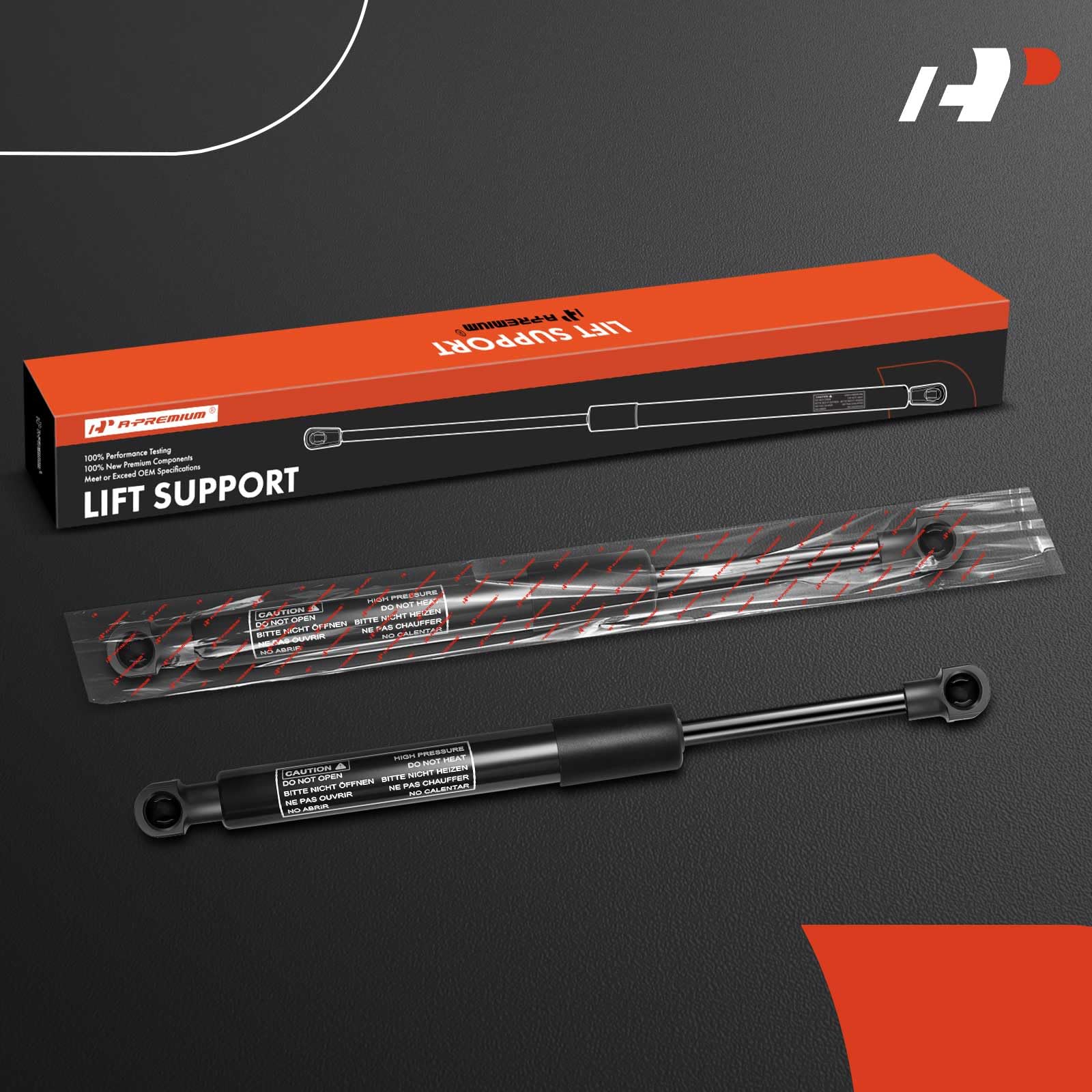 APremium front-right lift support for Porsche, reliable trunk motion.