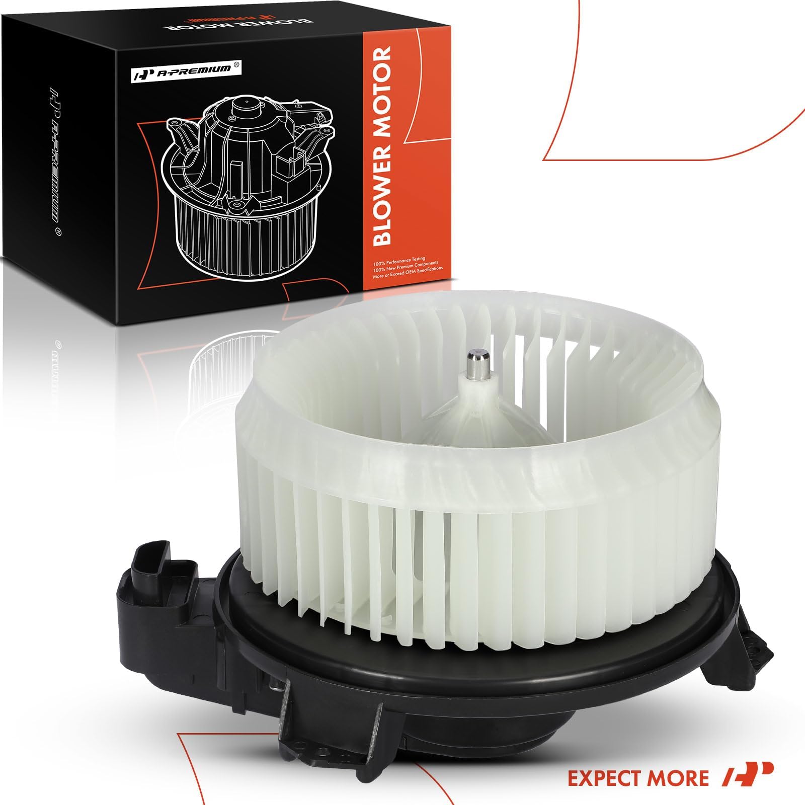 A-Premium front blower motor with fan cage supports safe, durable operation.