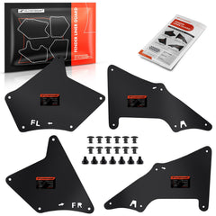 A-Premium splash guards front left fender liner protecting wheel well from mud and spray