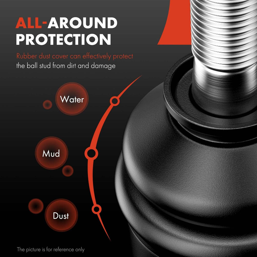 APremium packaging showing front-lower ball joints ready for replacement