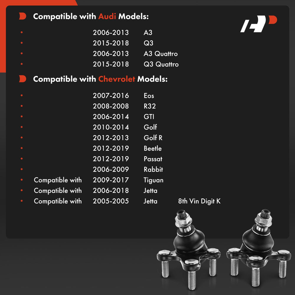 A-Premium front lower ball joint for passenger side, enhanced ride stability.