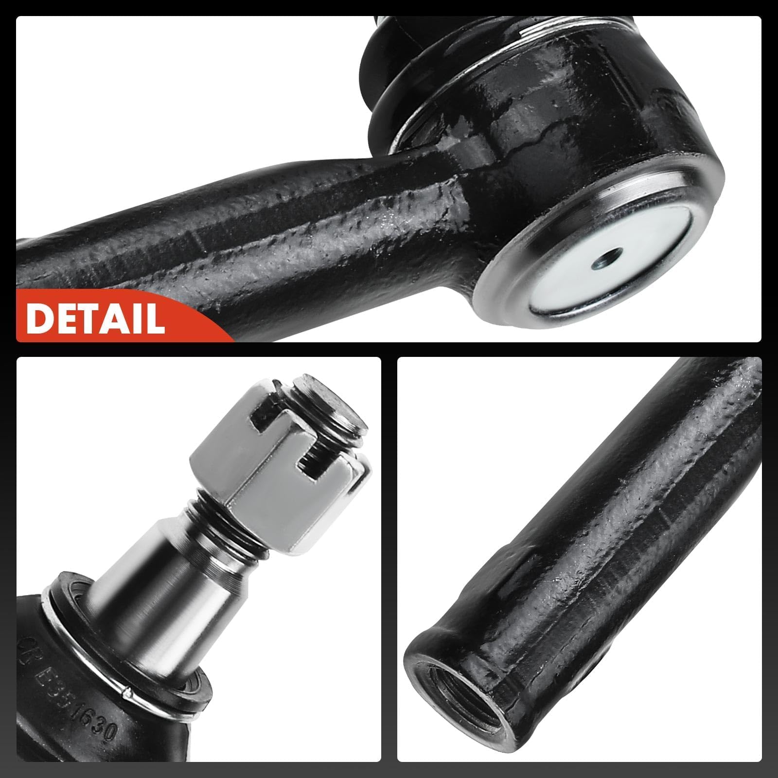 A-Premium front outer tie rod end closeup highlighting durable construction