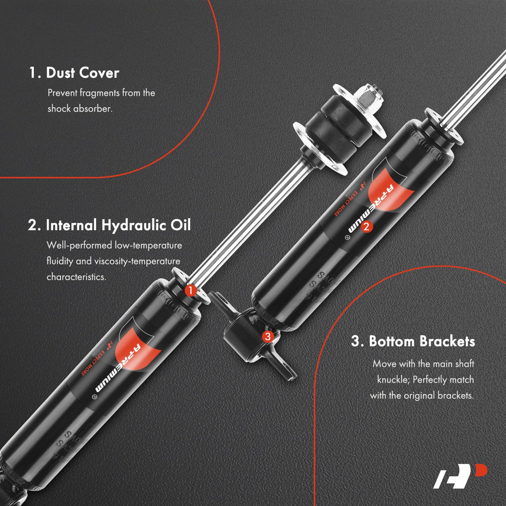 A-Premium front shocks assembly shows precise fit for Ram 1500