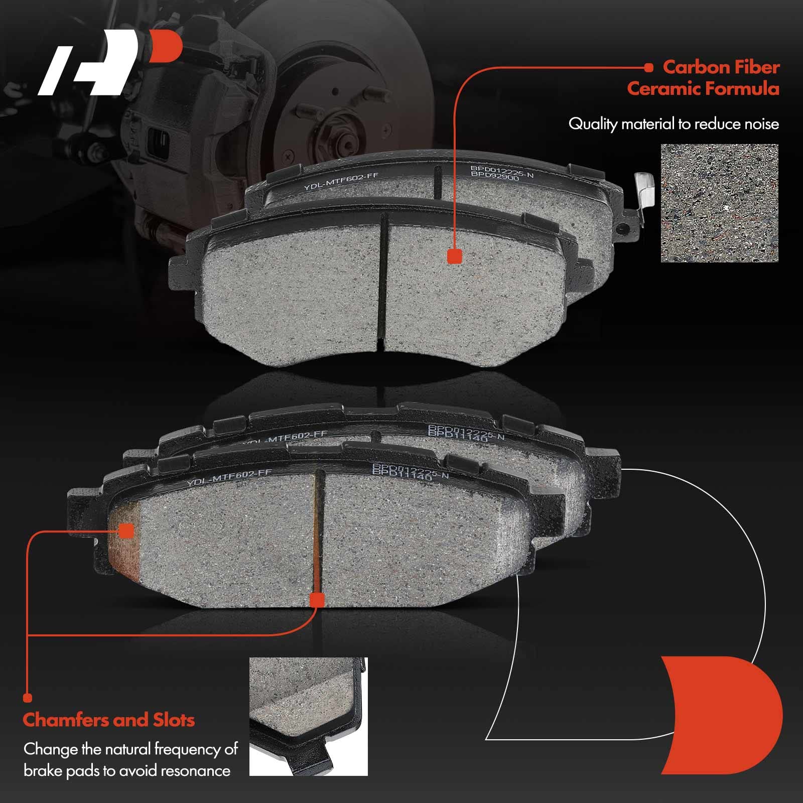 A-Premium ceramic brake pads for Subaru Legacy front and rear with strong stopping feel.