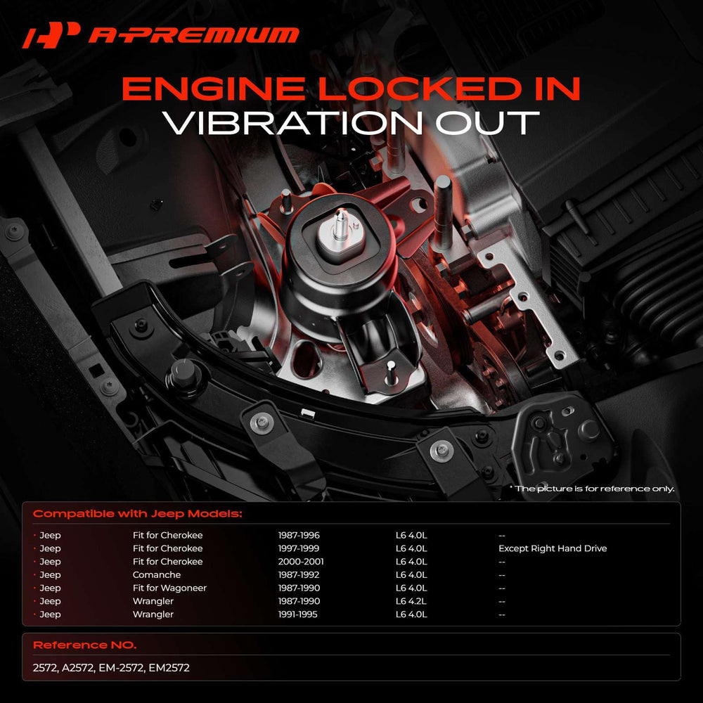 A-Premium front right engine mount for Jeep Wrangler ensures secure fit and vibration control.