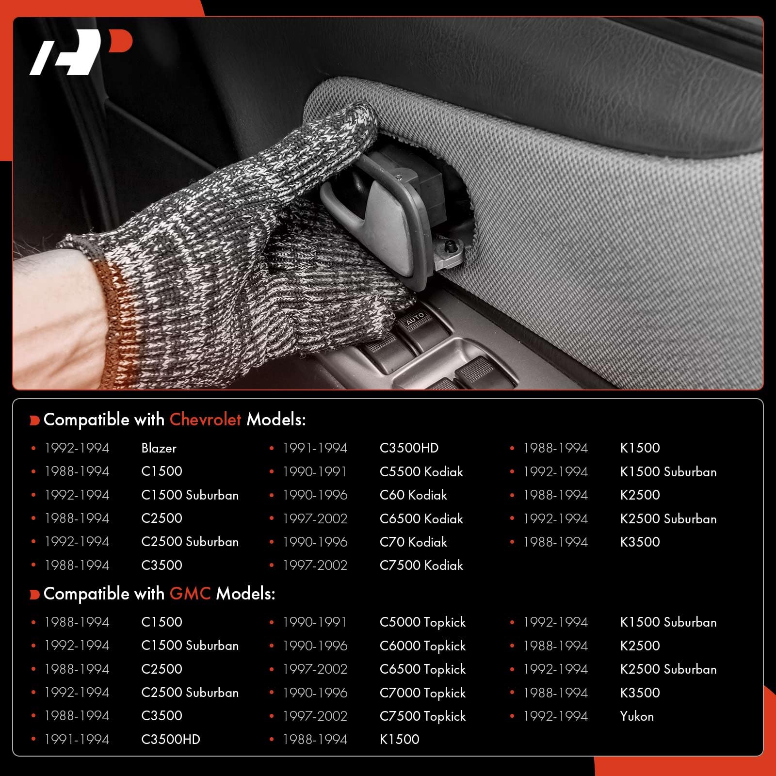 A-Premium front-right interior door handle chrome; ergonomic grip for daily use.